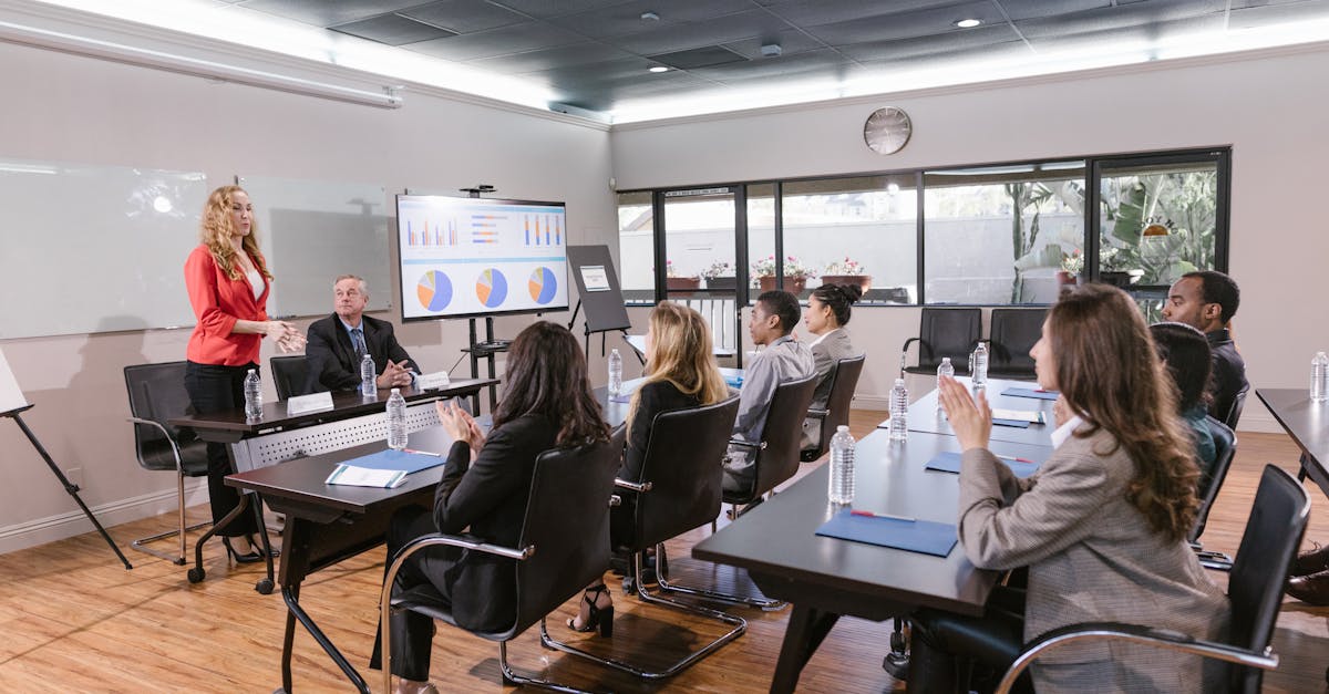 AI-generated presentation slides on laptop screen